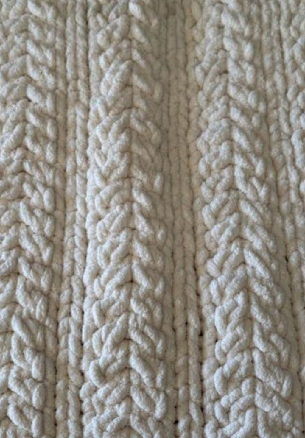 Butterfly Cable Knit Throw Blanket
